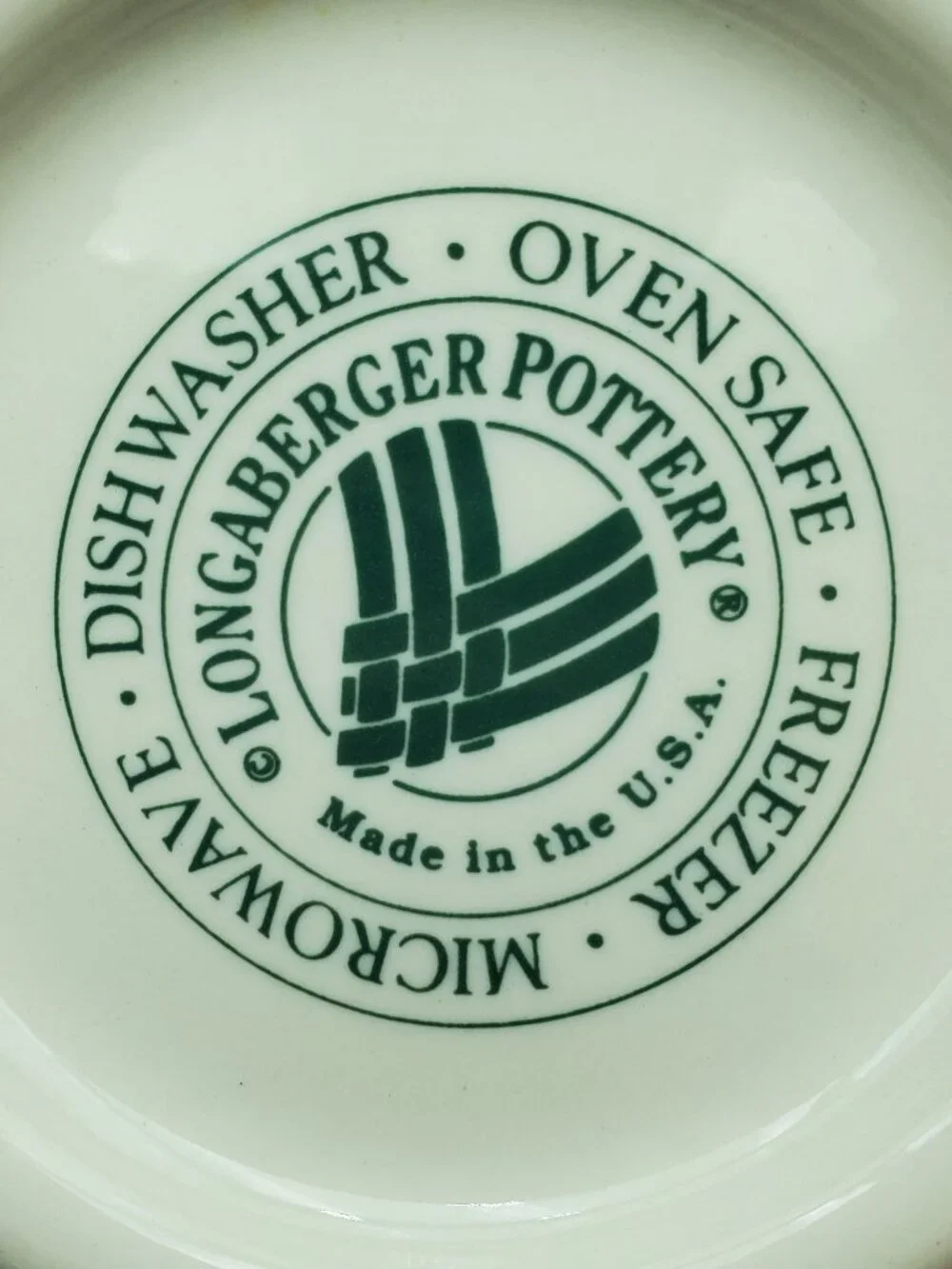 Longaberger Woven Traditions Heritage Green Dessert Bowls Rim Fruit Berry Bowls
